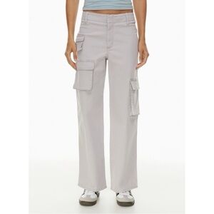 Wilfred Aritzia Women Beige Cargo Utility Wide Leg Pants US2 Casual Preppy